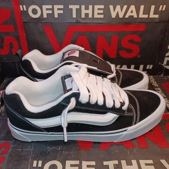 Vans Men's U.S.16 Knu Skool Skate Black/True White Classic VN0009QC6BT - Picture 12 of 12